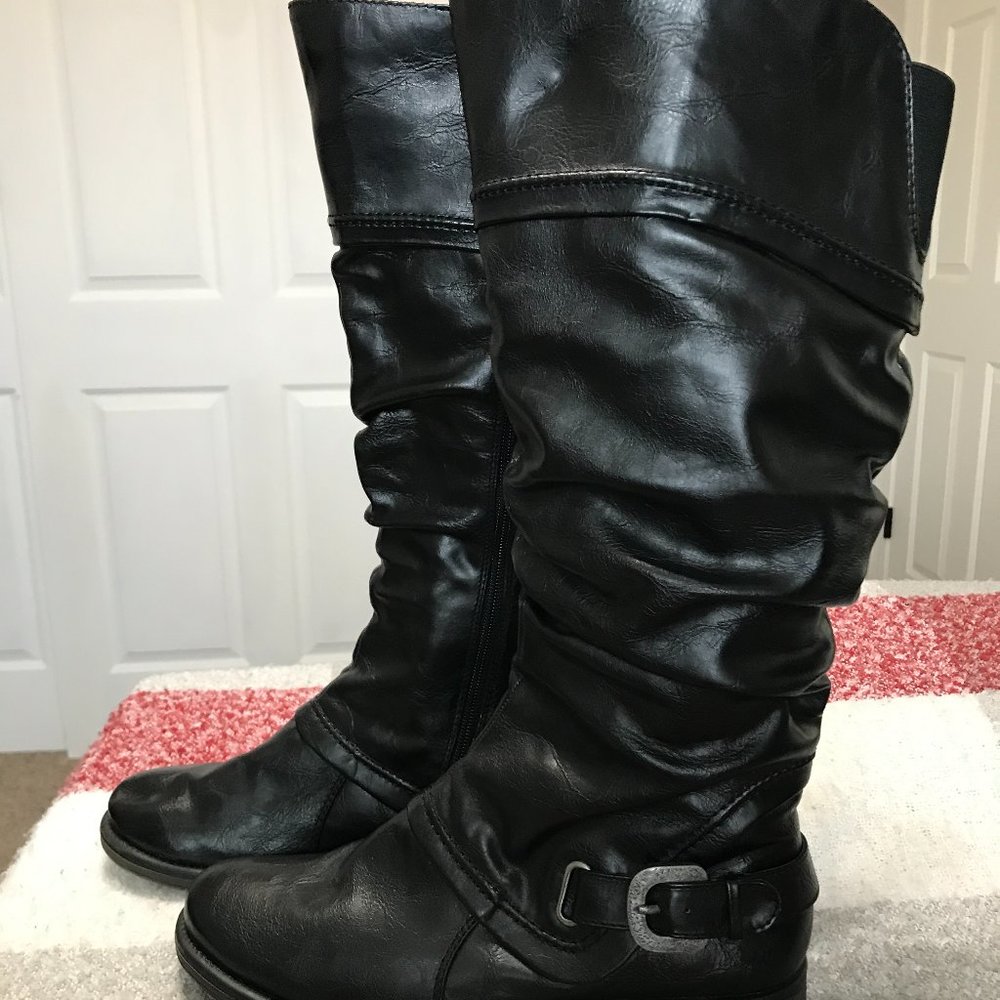 BareTraps Skye Boots Wide Calf Black size 9.5